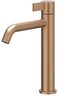 Pact Wastafelmengkraan - opbouw - middelhoog - coldstart - Geborsteld mat koper PVD 6101105 Koper geborsteld