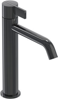 Pact Wastafelmengkraan - opbouw - middelhoog - coldstart - Zwart chroom PVD 6101107 Zwart Chroom glans