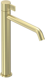 Pact Wastafelmengkraan - opbouw - verhoogd - coldstart - Geborsteld mat goud PVD 6101154 Goud geborsteld