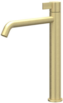 Pact Wastafelmengkraan - opbouw - verhoogd - coldstart - Geborsteld mat goud PVD 6101154 Goud geborsteld