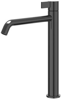 Pact Wastafelmengkraan - opbouw - verhoogd - coldstart - Zwart chroom PVD 6101157 Zwart Chroom glans