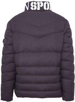 Padded Bold Logo Grey Jacket Grijs