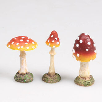 Paddenstoel 7cm rood