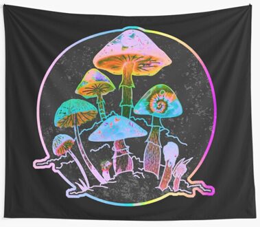 Paddestoel Psychedelische Opknoping Stof Achtergrond Wandbekleding Woondecoratie Muur Deken Tapijt Slaapkamer Muur Opknoping 95*73Cm