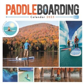 Paddleboarding Square Wall Sunday Start Calendar 2025 - Calendars, Carousel