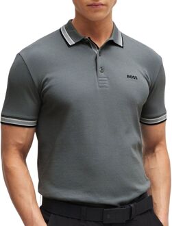 Paddy Polo Heren grijs - zwart - XL