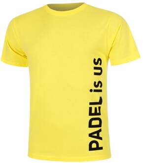 Padel Is Us T-shirt Heren-Geel,Zwart - M