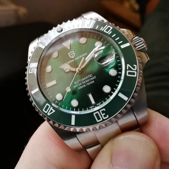 PAGANI DESIGN Mechanical Men Watch New Water Ghost Series Classic Green Dial Luxury Automatic Mens Watches 100M Waterproof Watch