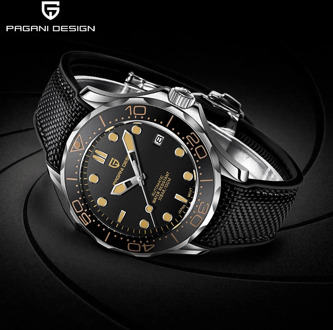 PAGANI DESIGN New Fashion Brand silicone men automatic watches Top 007 Commander men mechanical wristwatches Japan NH35A Watches