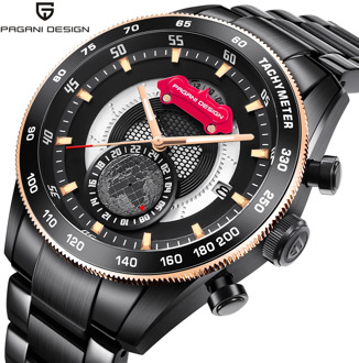 PAGANI DESIGN New Men Watches Unique Earth Pattern Chronograph Quartz Wristwatches Mens Leather Waterproof Clock erkek kol saati