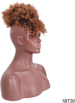Pageup Synthetische Korte Afro Puff Haar Broodje Hoge Temperatuur Trekkoord Paardenstaart Clip In Hair Extension Kinky Puff Haar Broodje 1BT30