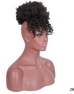 Pageup Synthetische Korte Afro Puff Haar Broodje Hoge Temperatuur Trekkoord Paardenstaart Clip In Hair Extension Kinky Puff Haar Broodje 2