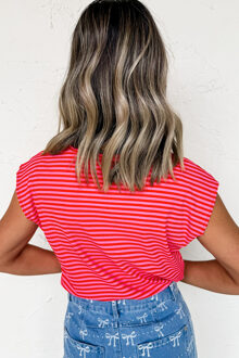 Pailletten Amerika Graphic T-shirt - maat XL Klaproos