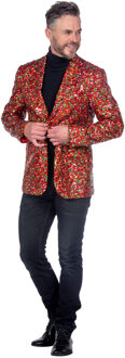 Pailletten Blazer Heren Rood/Groen Rood - Zalm
