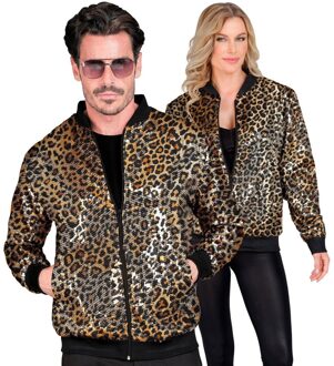 Pailletten Bomberjas Luipaard Volwassenen Multikleur - Print