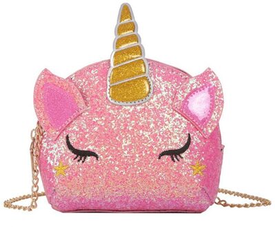Pailletten Eenhoorn Rugzak Vrouwen Pu Lederen Mini Reizen Zachte Tas Mode Schooltas Tiener Student Meisjes Boekentas roze