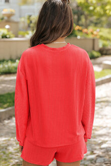 Pailletten Kerstboom Loungewear Set Oranje