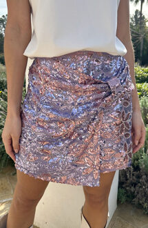 Pailletten Skort Lila Roze