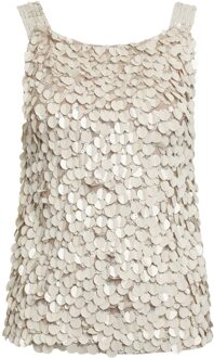 Pailletten Top - maat Ivoor