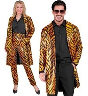 Paillettenjas Tijger Lang Volwassenen Multikleur - Print