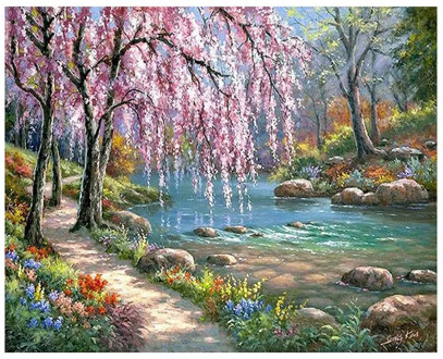 Paint By Numbers For Adults, DIY Canvas Oil Painting Kit Acrylic Painting Kit For Kids Adults Scenery