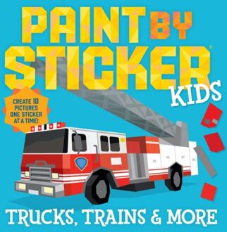 Paint By Sticker Kids: Trucks, Trains & More - Workman Kids - Workman Publishing