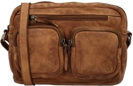 Paint Rock Shoulderbag cognac damestas - H 17 x B 23 x D 5,50 cm