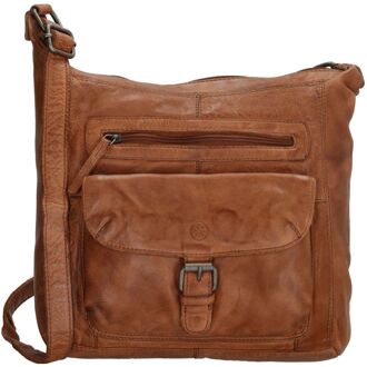 Paint Rock Shoulderbag cognac damestas - H 27 x B 27 x D 8 cm