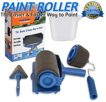 Paint Runner Roller Brush Tool Set 5pcs Multifunctional Wall Decorative Paint Roller Brush Set Home Easy to Operate Dropshipping