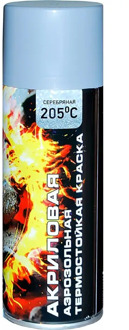 Paint Spray heat resistant silver 205 °c, 520 ml