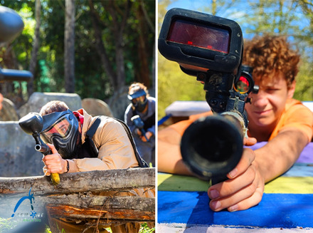 Paintball of Laser Paintball bij Agimont Adventure (10 personen)