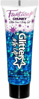 PaintGlow Chunky glittergel in tube - diepblauw - voor lichaam en gezicht - 12 ml