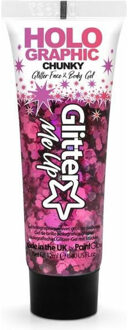 PaintGlow Chunky Glittergel voor lichaam en gezicht - fuchsia roze - 12 ml