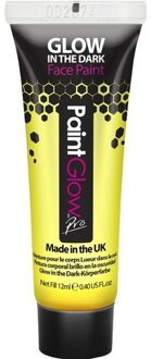 PaintGlow Face/Body paint - neon geel/glow in the dark - 10 ml - schmink/make-up - waterbasis