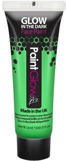 PaintGlow Face/Body paint - neon groen/glow in the dark - 10 ml - schmink/make-up - waterbasis