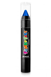 PaintGlow Face paint stick - metallic blauw - 3,5 gram - schmink/make-up stift/potlood