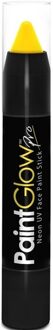 PaintGlow Face paint stick - neon geel - UV/blacklight - 3,5 gram - schmink/make-up stift/potlood
