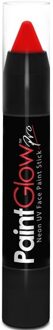 PaintGlow Face paint stick - neon rood - UV/blacklight - 3,5 gram - schmink/make-up stift/potlood - Schmink