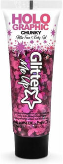 PaintGlow Holografische chunky glitter gel 12 ml Princess Pink