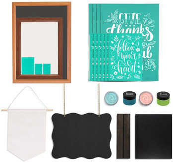 Paints Transfer Home Decor Silkscreen Printing Kit Chalk Couture Layering Stencils For Painting Reusable Washable Self Adhesive