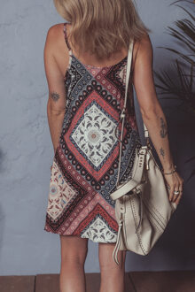 Paisley Print Mini-jurk Bruin