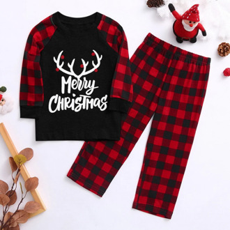 Pajamas 2-piece Christmas Parent-child Set Home Round Neck Long-sleeved Trousers Family Set 2020 New Fashion Sleepwear Outfits