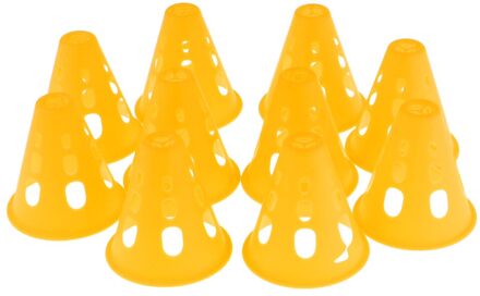Pak Van 10 Stuks Voetbal Marker Disc Marker Kegels Buiten Schaatsen Beginner Voetbal Training Barrière geel