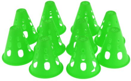 Pak Van 10 Stuks Voetbal Marker Disc Marker Kegels Buiten Schaatsen Beginner Voetbal Training Barrière groen