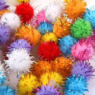 Pak Van 100 Kleurrijke Klatergoud Pom Pom Ballen Voor Kat Kitten Grappige Kinderen Spelen Speelgoed Spel