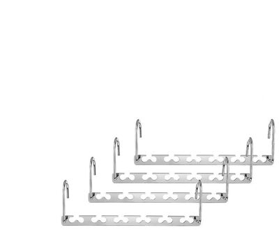 Pak Van 4 Magic Hangers Closet Ruimtebesparende Hangers Kledingkast Kleding Hanger Organizer Zware Chroom Hangers Bijgewerkt Haak