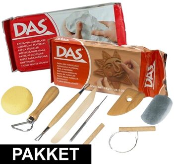 Pakket klei met boetseer materialen - Boetseerklei Multikleur