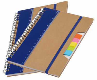 Pakket van 2x stuks schoolschriften/collegeblokken A5 blauw - Notitieboek