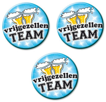 Pakket van 6x stuks blauwe vrijgezellenfeest buttons voor heren - buttons