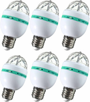 Pakket van 6x stuks disco lampen/lichten E27 fitting 30 effecten